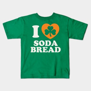 St Patricks Day Irish Soda Bread Shamrock Heart Kids T-Shirt